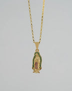 Dije V. Guadalupe Silueta circonias 2 Cms