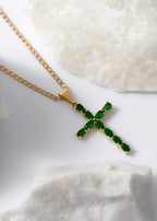 Dije Cruz Emerald