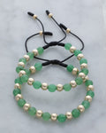 2 Manillas pareja , Piedra Jade