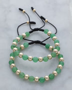 2 Manillas pareja , Piedra Jade