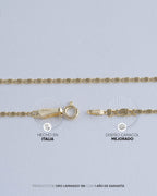 Cadena Caracol Plana 1.80 mm 45 Cms
