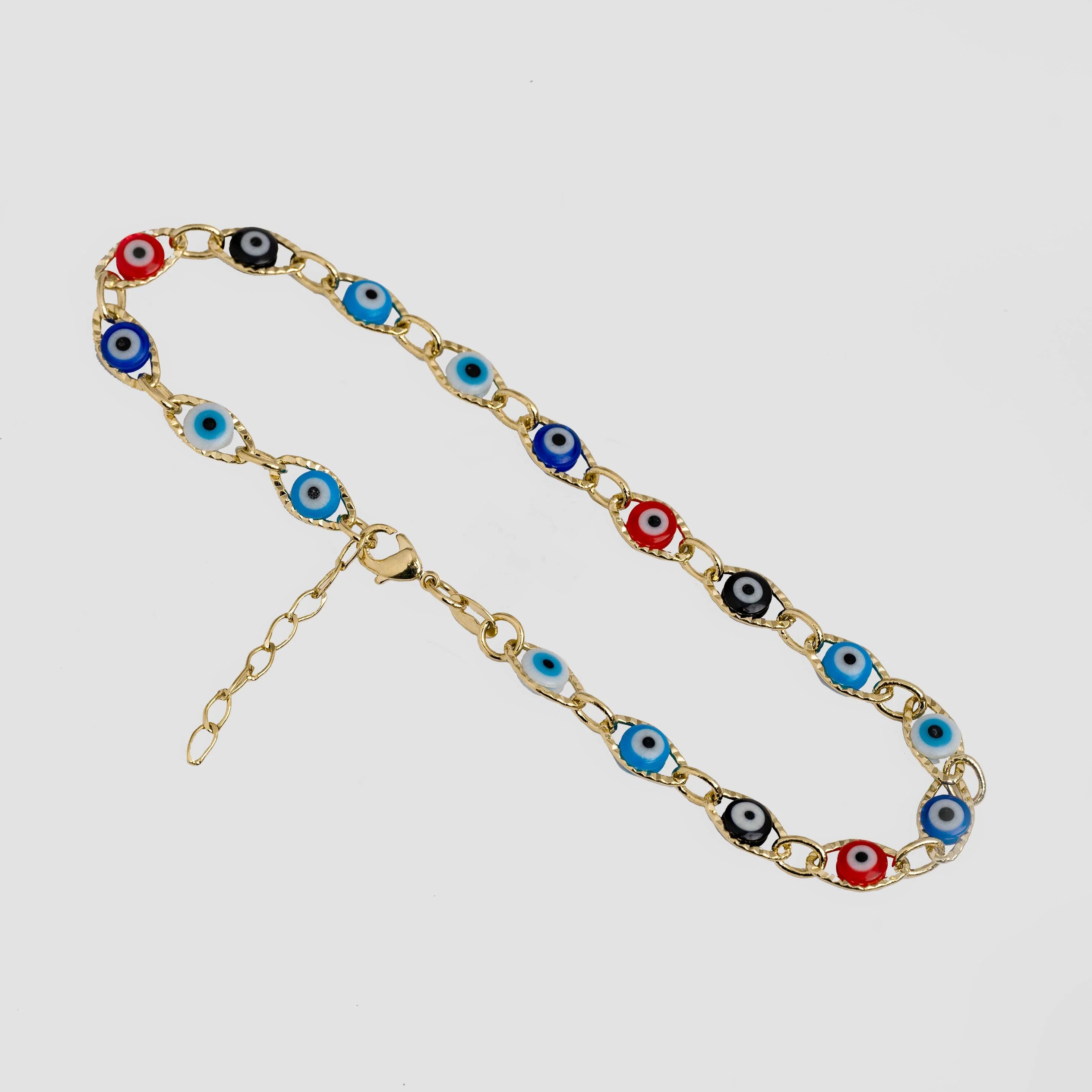 Tobilleras Ojo Turco Multicolor 23 Cms + 2 Cms Extensor