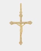 Dije Cruz Cristo Circonias 4 Cms