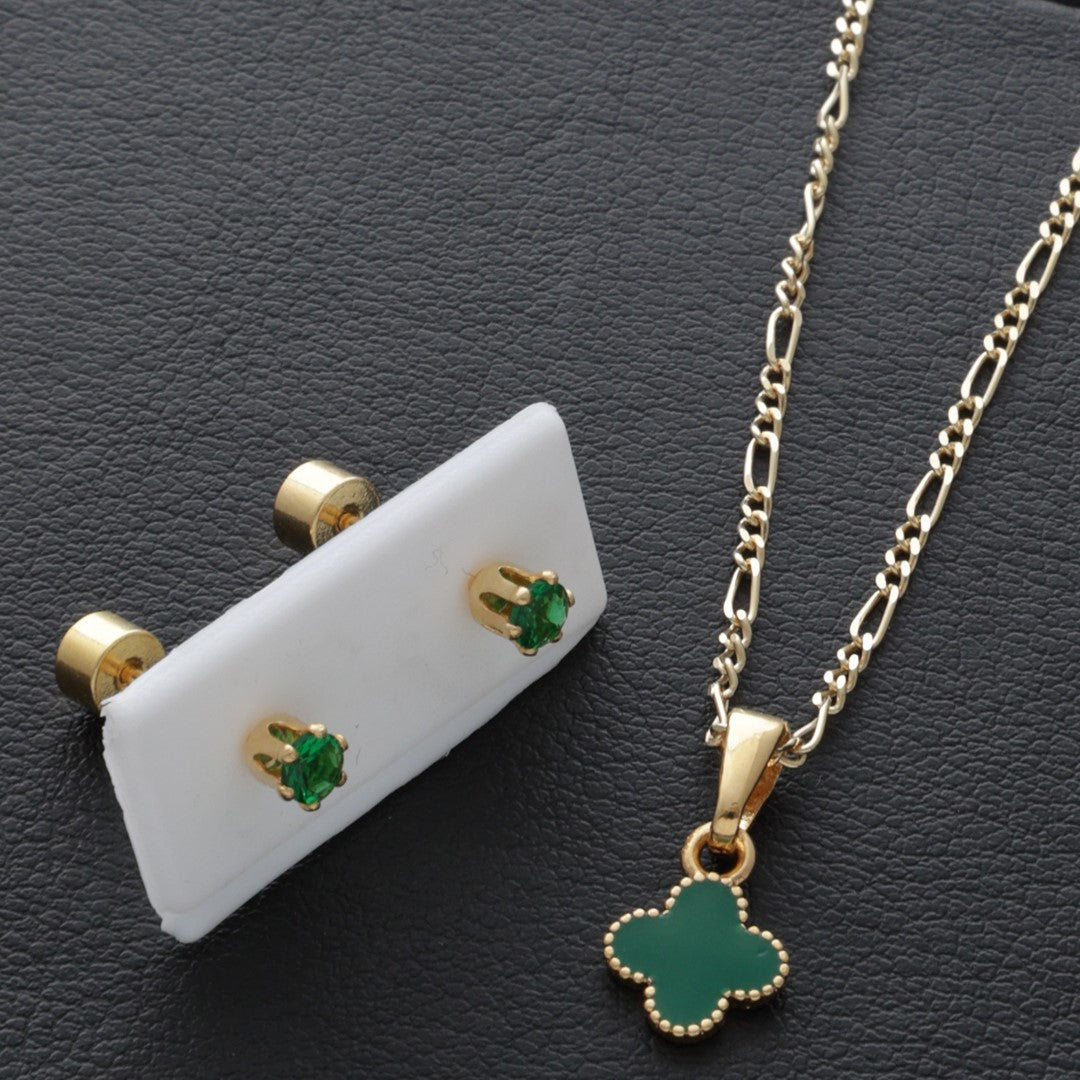 Set trébol verde.